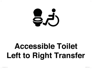 Accessible Toilet with Left to Right Transfer